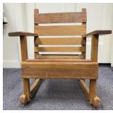 Child's Wooden Slat Rocking Chair 17x23 in