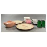 Tableware: Plates, Tray, Creamer, Shakers