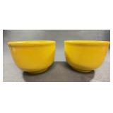 Homer Laughlin Fiesta Yellow Custard Cups Pair