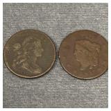 1802 and 1817 U.S. Large Pennies