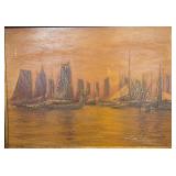 Original Rawleigh Seascape Painting, 26' x 34'
