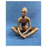 Sandra Gerd Bronze Seated Figure Sculpture