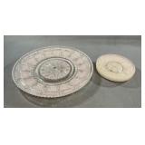 Pressed Glass Platters and Saucers, Set of 6