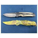 Camillus Titanium Knife and Camo Folding Knife