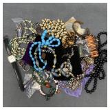 Jewelry Lot With Watch, Beads, Pendants