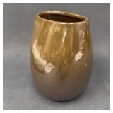 Vintage Italian Glazed Vase Brown Ceramic
