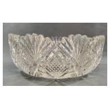 Cut Crystal Bowl with Starburst and Fan Motif