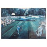 Harland Golf Print With Signatures, Framed