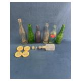 Vintage Bottles & Raw Milk Caps Group