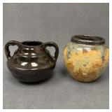 Two Fulper Pottery Bowls or Vases, Hairline Cracks
