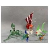 5 Hand-Blown Glass Fish and Octopus