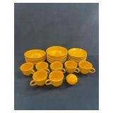 Homer Laughlin Fiesta Ware Yellow Dinnerware Set