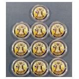 10 Bicentennial Liberty Bell Commemorative Rounds