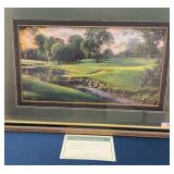 Larry Dyke Golf Art Print, Framed, COA