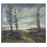Leopold Signed Landscape Oil Painting, Framed
