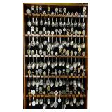 Souvenir Collector Spoons in Display Case 16x2x27