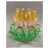 Murano Style Stacked Art Glass Bowl Set