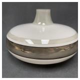 Wrzesniak Glass UFO Vase With Metallic Band