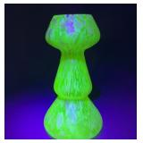 Loetz Attributed Art Glass Vase, UV Reactive