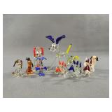 Pirelli Style Glass Dog Figurines