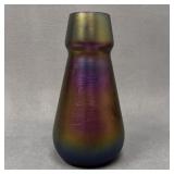 Vintage Iridescent Glass Vase 10 Inch