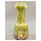 Art Glass Vase with Iridescent Marbled Finish