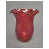 Art Glass Vase with Swirl Pattern