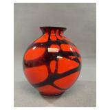 Bohemian Kralik Iridescent Millefiori Vase 5"