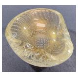 Murano Gold Controlled Bubble Bowl