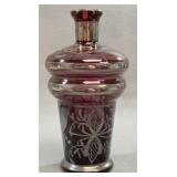 Amethyst Glass with Silver Overlay