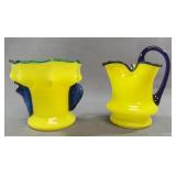 Hand-Blown Yellow Glass Set