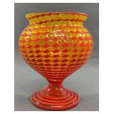 Art Deco Bohemian Glass Vase, Franz Welz Style