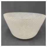 Murano Attributed Reticello Glass Bowl