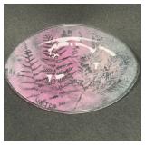 Edwin Walter Fused Glass Fern Trinket Dish