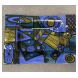 Higgins Vintage Fused Glass Shallow Bowl