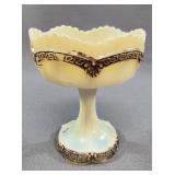 Footed Opaline Glass Bowl