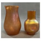 Iridescent Art Glass Bud Vases