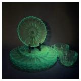 Hazel Atlas Capri Blue Dish Set