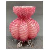 Murano Pink Opaline Glass Vase