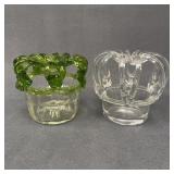 Two Vintage Handblown Glass Bride