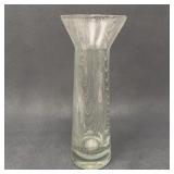 Large MCM Style 14" Vintage Clear Glass Vase