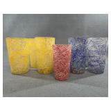 7 Spun Thread Swirl Glass Tumblers