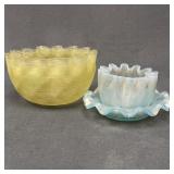 Victorian Threaded Glass Bowls and Underplate Lot