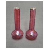 Pair Kralik Art Glass Vases