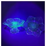 Westmoreland Lotus Blacklight Candle Holders