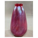 Bohemian Iridescent Art Glass Vase 6 Inch