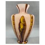 Kralik Bambus Pink Satin Glass Art Deco Vase