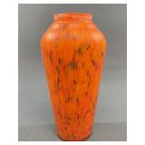 Art Deco French Marbled Glass Vase, 1920s-1930s