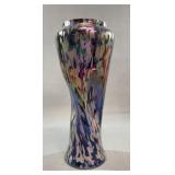 Iridescent Art Glass Vase Twisted Form; 12ï¿½