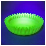 Mt. Washington Burmese Glass Ruffled Trinket Dish